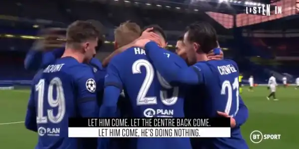 “He’s doing nothing!” – Chelsea star rips into Real Madrid defender after Werner goal (Video)