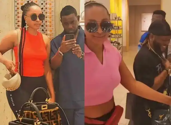Olu Maintain Treats Ay’s Wife, Mabel To Shopping Spree In Atlanta Following House Fire (Video)