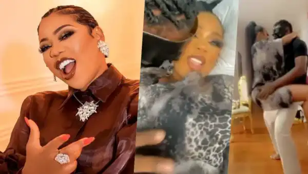 Celebrity Stylist, Toyin Lawani And Husband Tension Fans With Display Of Love (Video)