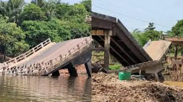 53 Year-Old Bridge Collapses After Heavy Downpour In Shendam, Plateau