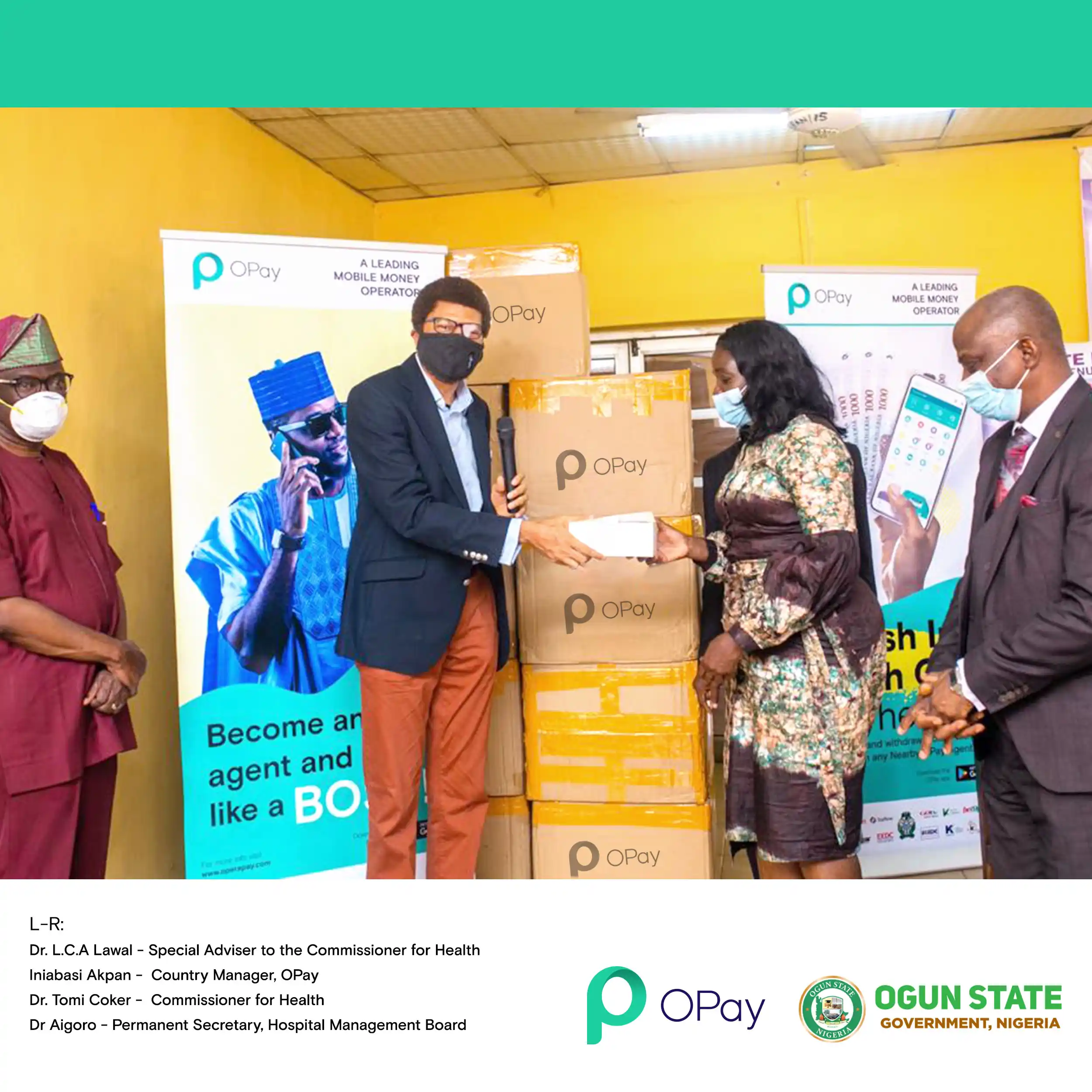 OPay Donates 300,000 Face Masks To Support Fight Against Spread of COVID-19 In Nigeria