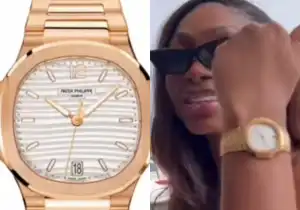 Netizens react to price of Sophia Egbueje’s Patek wristwatch