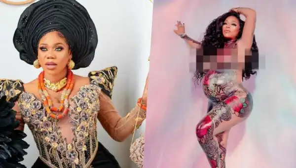 Toyin Lawani Flaunts Baby Bump, Glorifies Her Husband For The Incredible Photoshoot