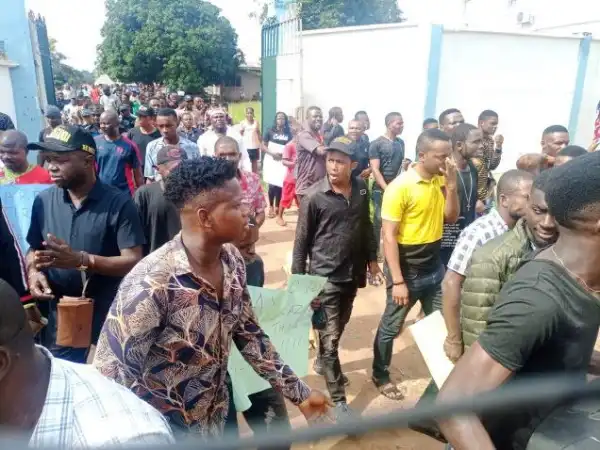 Abia Community Youths Protest Kidnap Of Methodist Prelate