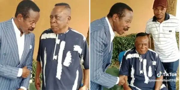 King Sunny Ade pays a visit to Kollington Ayinla’s home, Naysayers react (VIDEO)