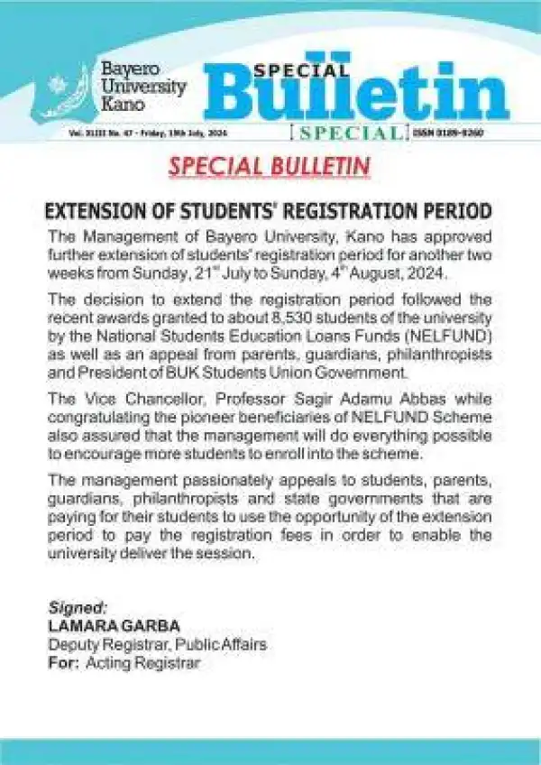 BUK extends students