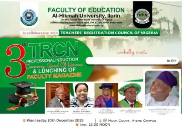 Al-Hikmah University announces 3rd TRCN Induction
