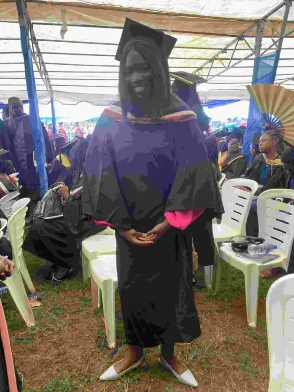 Davido reacts as female fan recreates his graduation photo