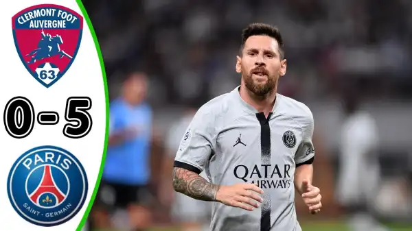 Clermont vs PSG  0 - 5 (Ligue 1 2022 Goals & Highlights)