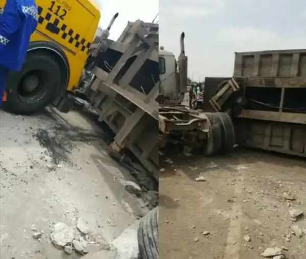 Container falls and crushes cart pusher to death in Lagos