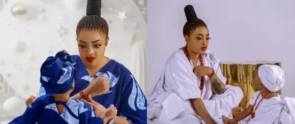 “Strong and beautiful” – SotayoGaga gushes over her mini-me as she clocks 1