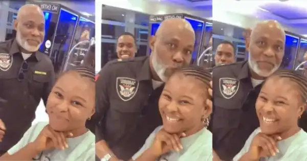 I Am Never Washing My Hair Again — Lady Vows After She Met Actor RMD And He Kissed Her Head (Video)