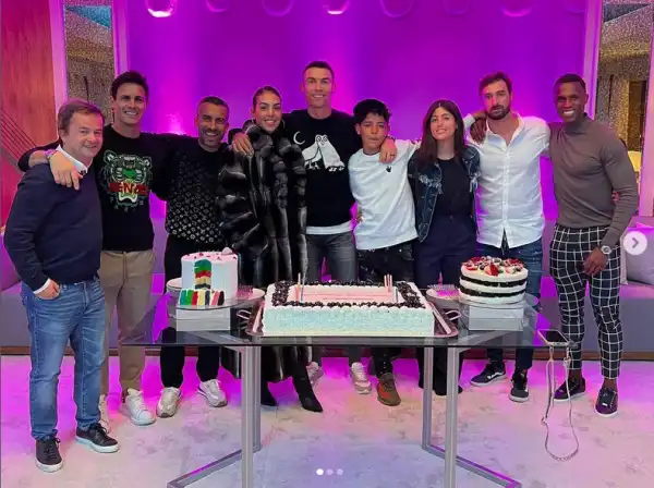 Cristiano Ronaldo celebrates turning 38 with three birthday cakes