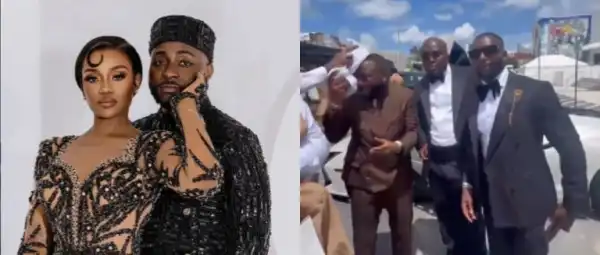 Davido Reprimands Staff Who Tried To Wipe Off His Hair Dye At Wedding Reception