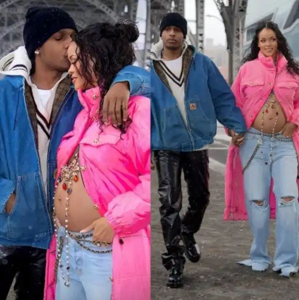 Pregnant Rihanna Flaunts Baby Bump (Photos)