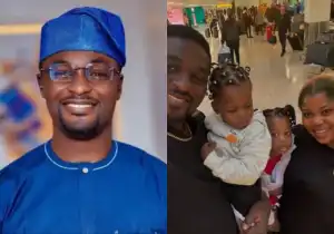 “Nobody Warned Us About The Cold’- Adeniyi Johnson Says As He arrives in London With His Family