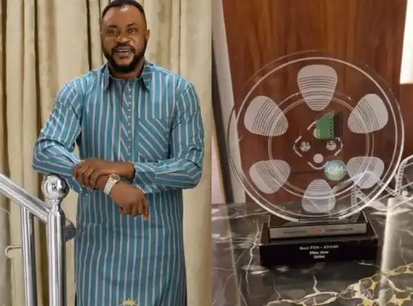Glory Be To God - Actor Odunlade Adekola Overjoyed As He Wins First International Award (Video)