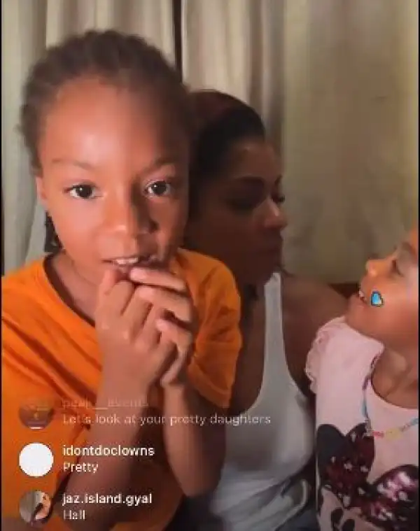 BBNaija All Stars Housemate, Venita And Her Daughters Appreciate Fans For Gifts During Live Session
