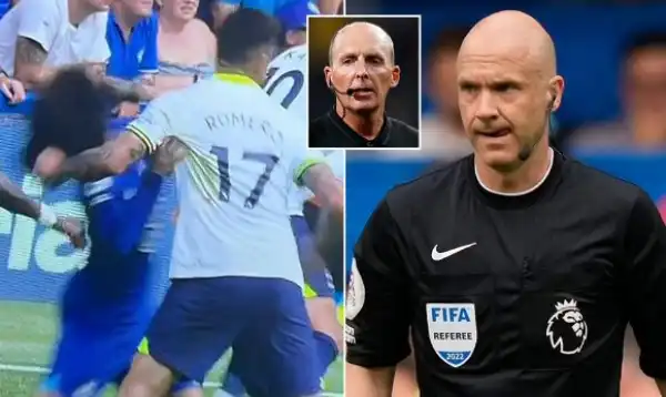 Mike Dean Admits He Was Wrong Not To Tell Referee To Check VAR Pitchside Monitor After Romero Pulled Cucurella’s Hair