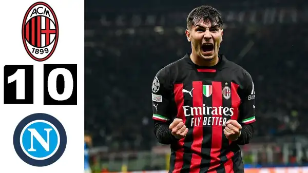 Milan vs Napoli 1 - 0 (Champions League 2023 Goals & Highlights)