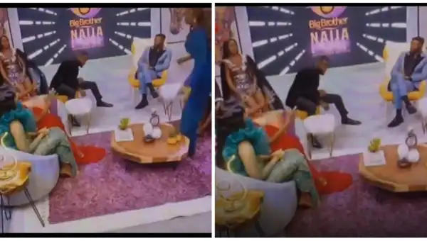 BBNaija Reunion: Drama As Tolani Baj Throws Pillow At Vee (Video)