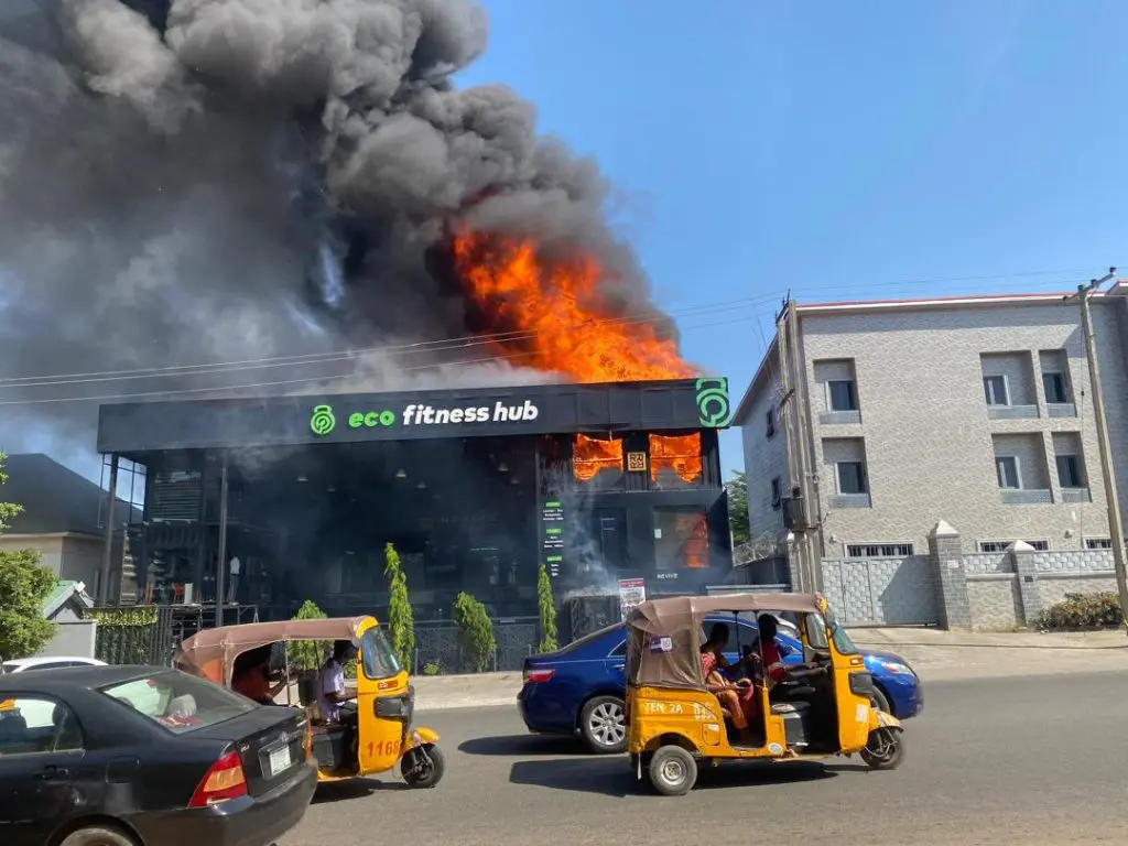 Fire guts Eco Fitness Center in Gwarinpa, Abuja