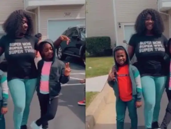 Mercy Johnson Engages Her Children In A Heated Dance Battle (Video)