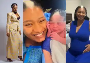 “She came with a smile too!”- Reactions as Actress Elma Godwin welcomes second child, shares adorable photo