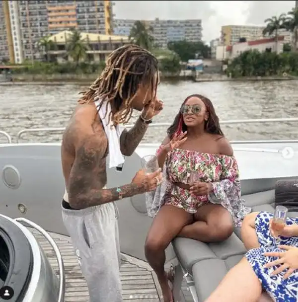 DJ Cuppy Links Up With American Singer, Swae Lee In Lagos (Photos)