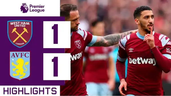 West Ham vs Aston Villa 1 - 1 (Premier League 2023 Goals & Highlights)
