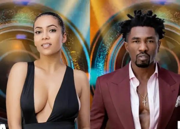 #BBNaija: Moment Maria Walked To Boma And Kissed Him In Front Of Other Housemates [VIDEO]