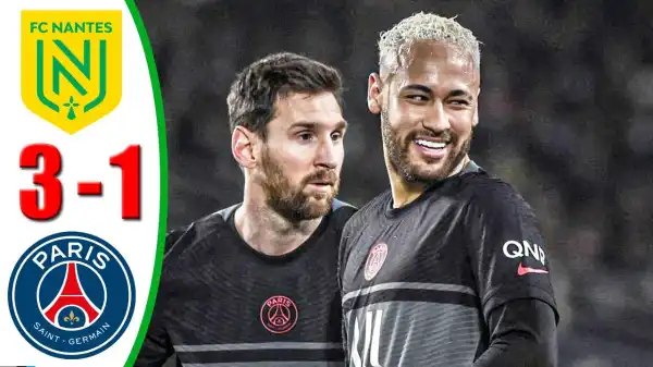 Nantes vs PSG 3 − 1 (Ligue 1 2022 Goals & Highlights)