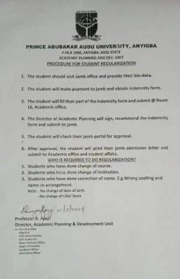 KSU procedure for students