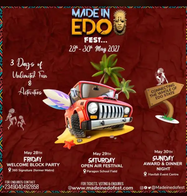 All You Need To Know About Made In Edo 2021 Festival (Details)