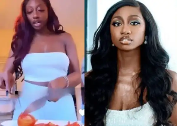 Doyin Dragged Into The Mud For Slicing Tomato With Fork And Knife