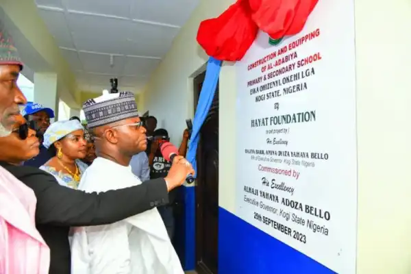 Gov Bello’s wife reconstructs school, clinic in Kogi community