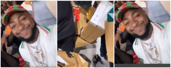 Moment Davido Shut Down A Store In Lagos To Buy Shoes For His Crew (Video)