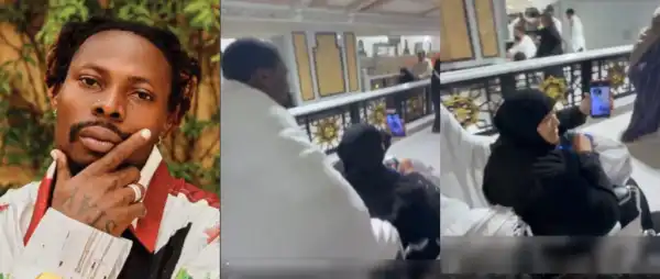 Asake Sparks Reactions After Helping Elderly Woman In Wheelchair During Mecca Pilgrimage