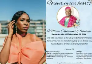 Actress Lala Akindoju Mourns the Loss of Her Father, Chief Williams Akindoju