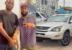 “Na why Dem dey call am G.OA.T”- Reactions as Davido gifts driver, Doro DMW a new car