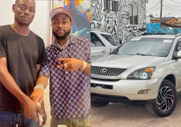 “Na why Dem dey call am G.OA.T”- Reactions as Davido gifts driver, Doro DMW a new car