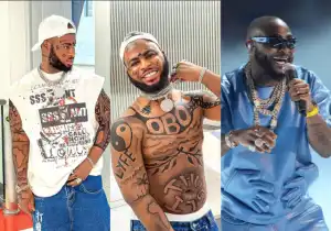 Mixed Reactions As Trinity Guy Tattoos Davido’s Names All Over His Body