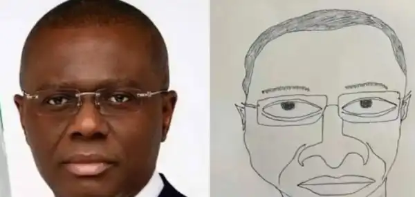 Gov Sanwo-Olu Meets Man Behind Funny Drawing Of Him