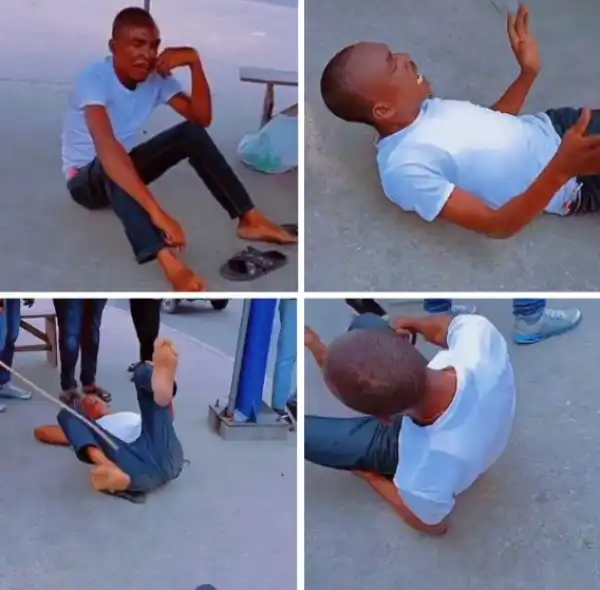 Suspected Phone Snatcher Publicly Flogged In Bayelsa