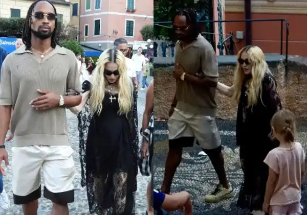 65-year-old Madonna holds hands with 28 year-old boyfriend, Akeem ahead of 66th birthday