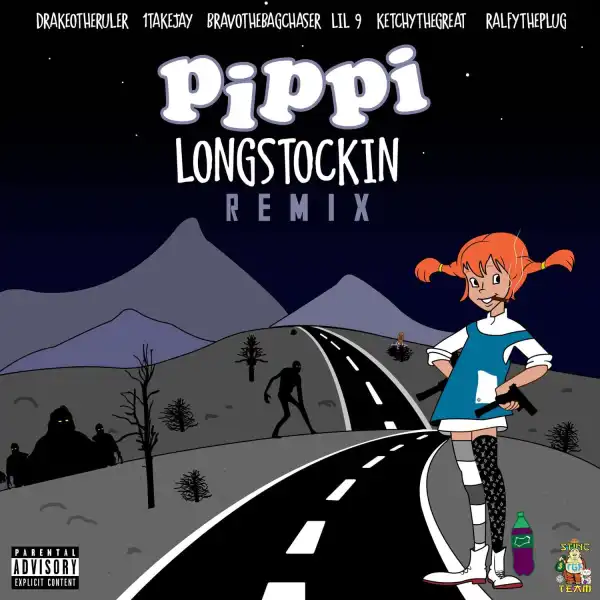 Drakeo The Ruler Ft. 1Take Jay, Bravo The Bagchaser & Lil 9 - Pippy LongsStockin (Remix)
