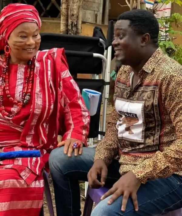 Actor Muyiwa Ademola Overjoyed As He Reunites With Sola Sobowale After 15 years (Photos)