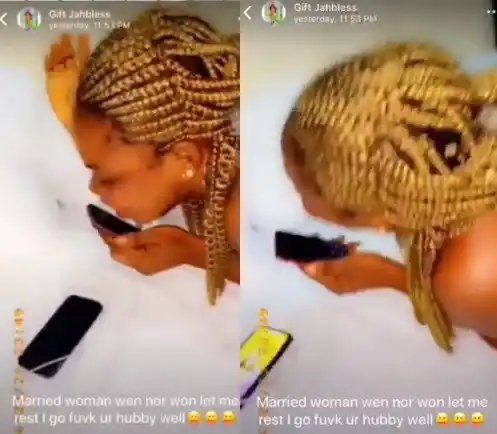Side chic calls Nigerian married woman to hurl insults at her, vows to continue sleeping with her husband (video)