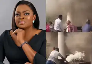 Moment Funke Akindele Risks It All As New House Catches Fire During Movie Shoot