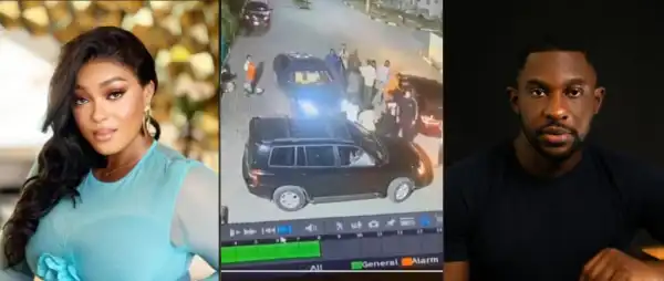 CCTV Footage Of Peggy Ovire In Physical Altercation With Taye Arimoro Surfaces Online